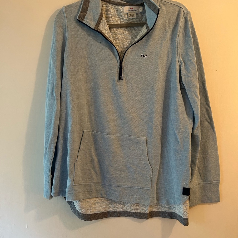 Vineyard Vines Blue Quarter-Zip Pullover